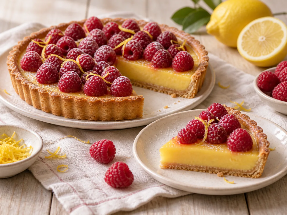 Lemon and Raspberry Tart