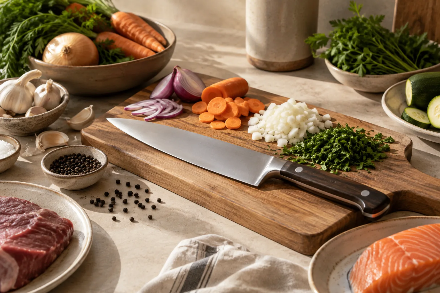 Qué resultados esperar de un cuchillo de chef y cuándo utilizarlo