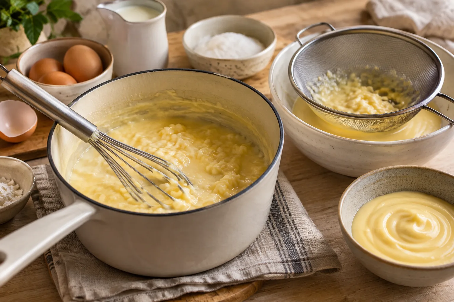 Por que o creme de confeiteiro fica empelotado e como corrigir