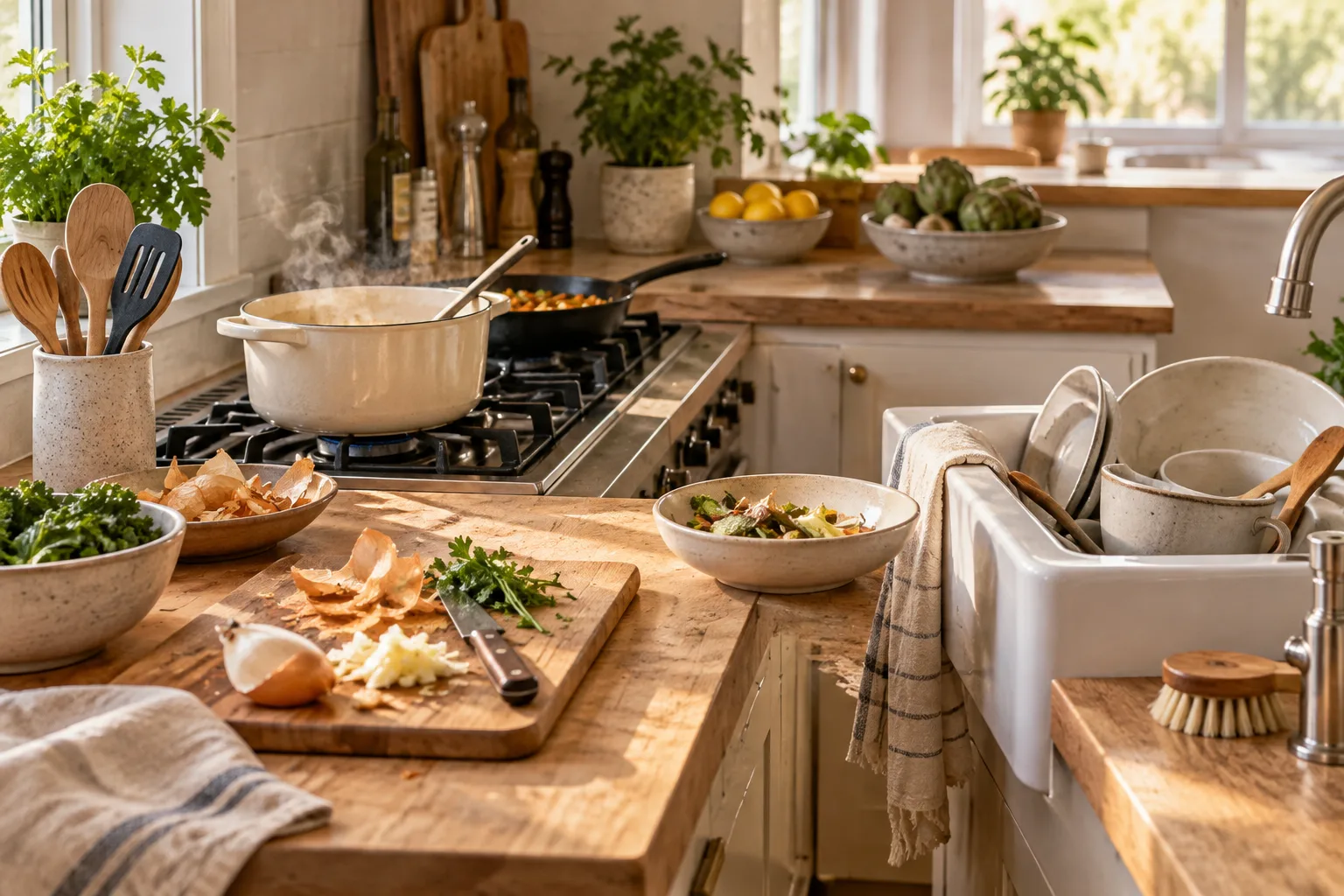 Un método paso a paso para limpiar mientras cocinas