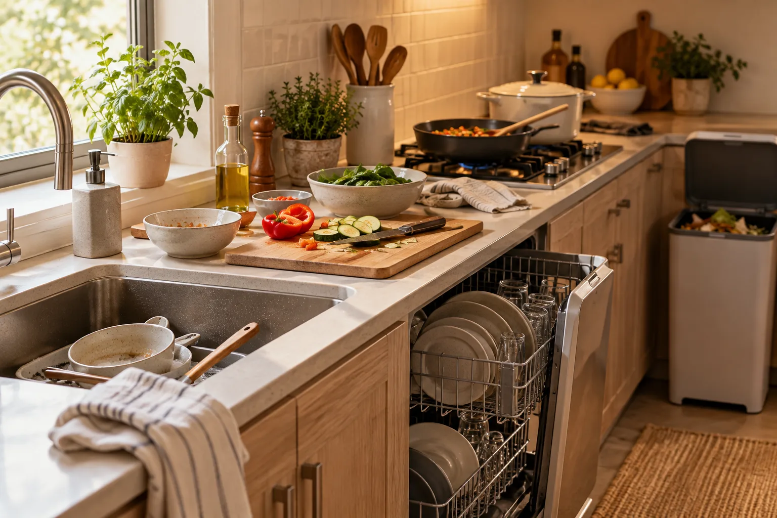 Un método paso a paso para limpiar mientras cocinas