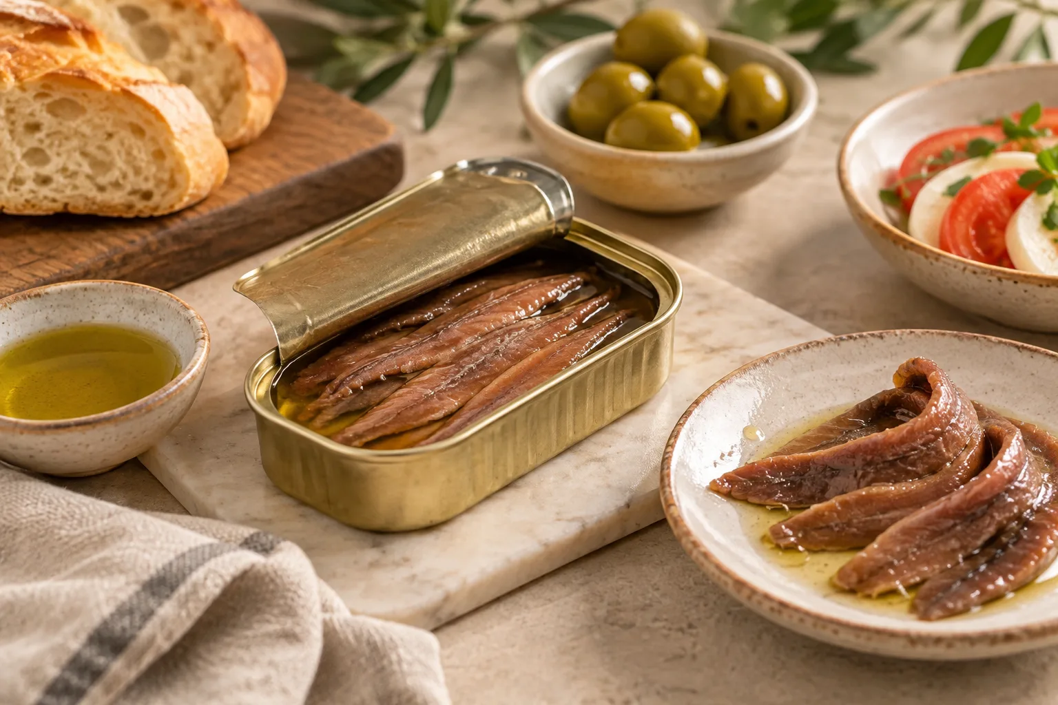 Anchovas em conserva: erros comuns ao servir e conservar