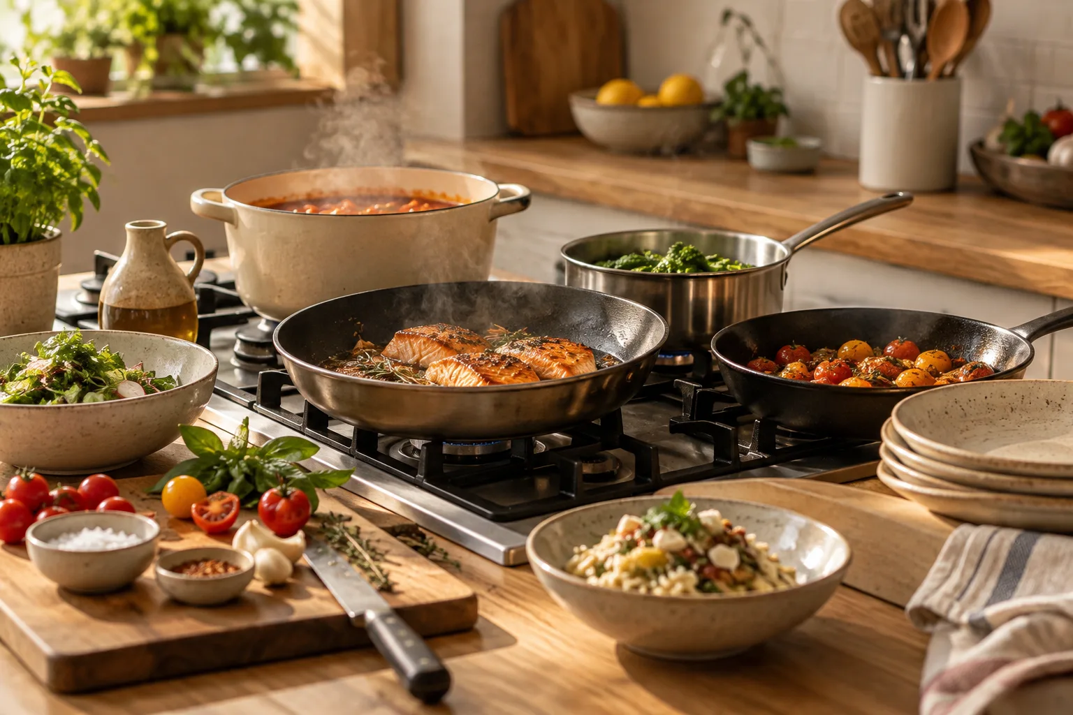 Più piatti insieme: segnali e decisioni per coordinare la cucina