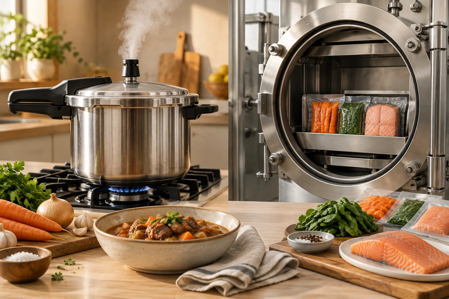 Qué cambia en los alimentos cuando controlamos la presión