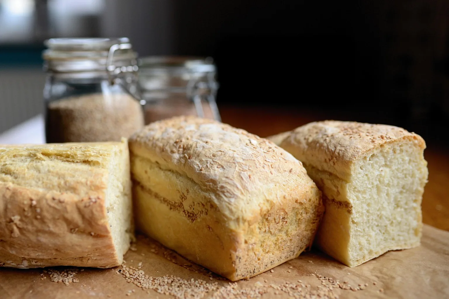 White bread, crusts removed