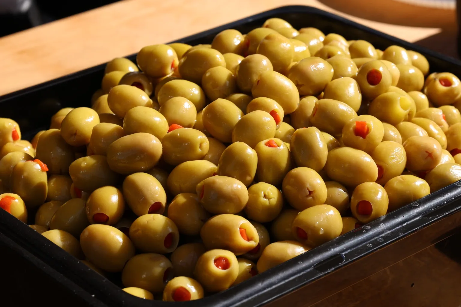 Aceitunas verdes rellenas de pimiento