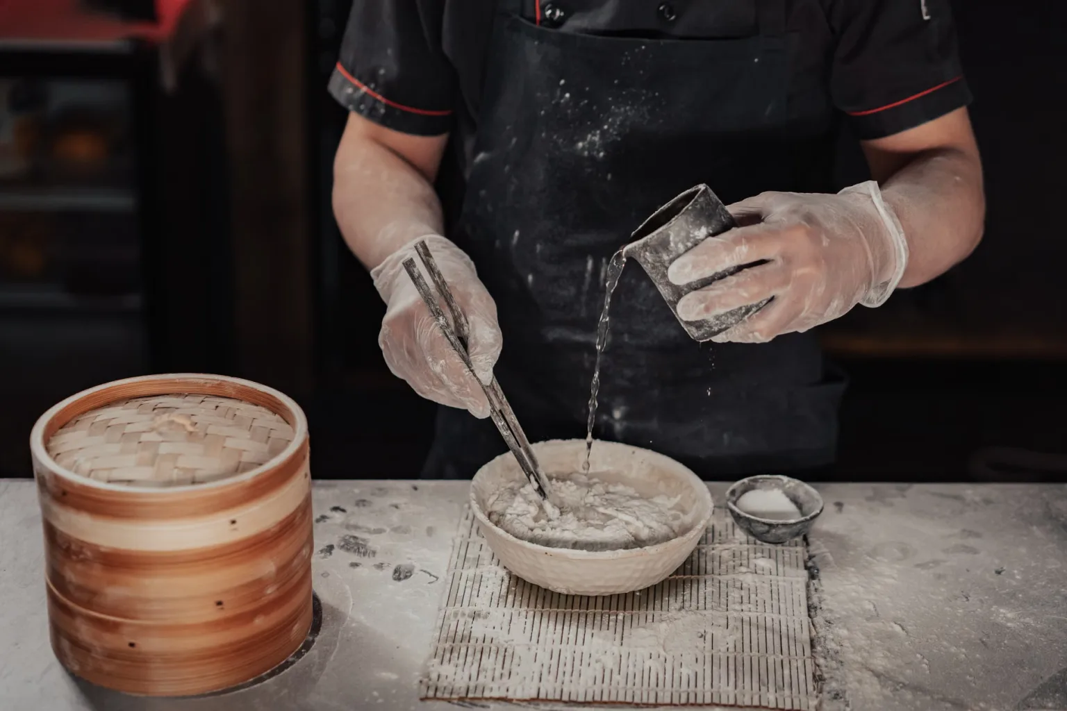 Água adicional para a pasta