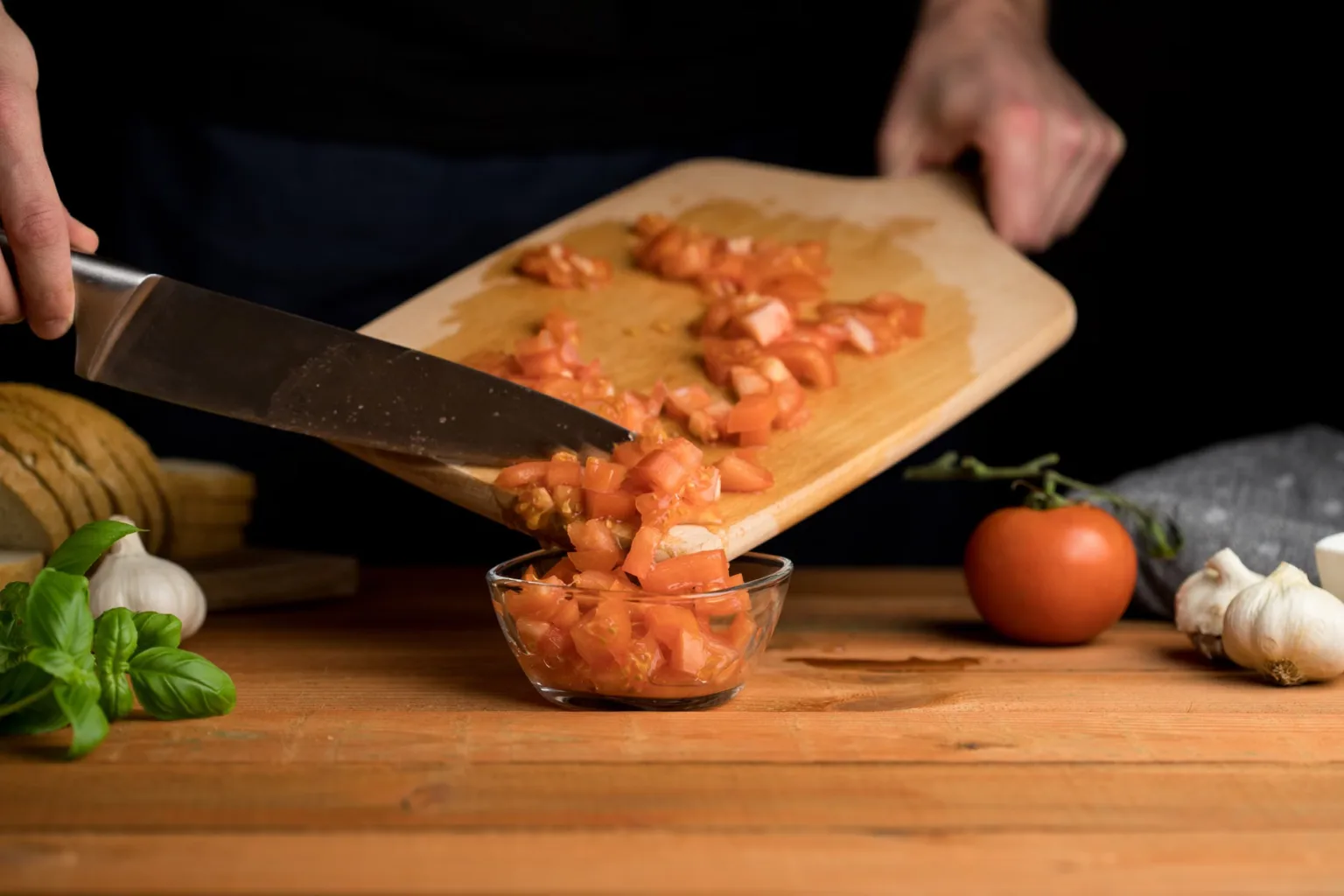 Gewürfelte Tomaten