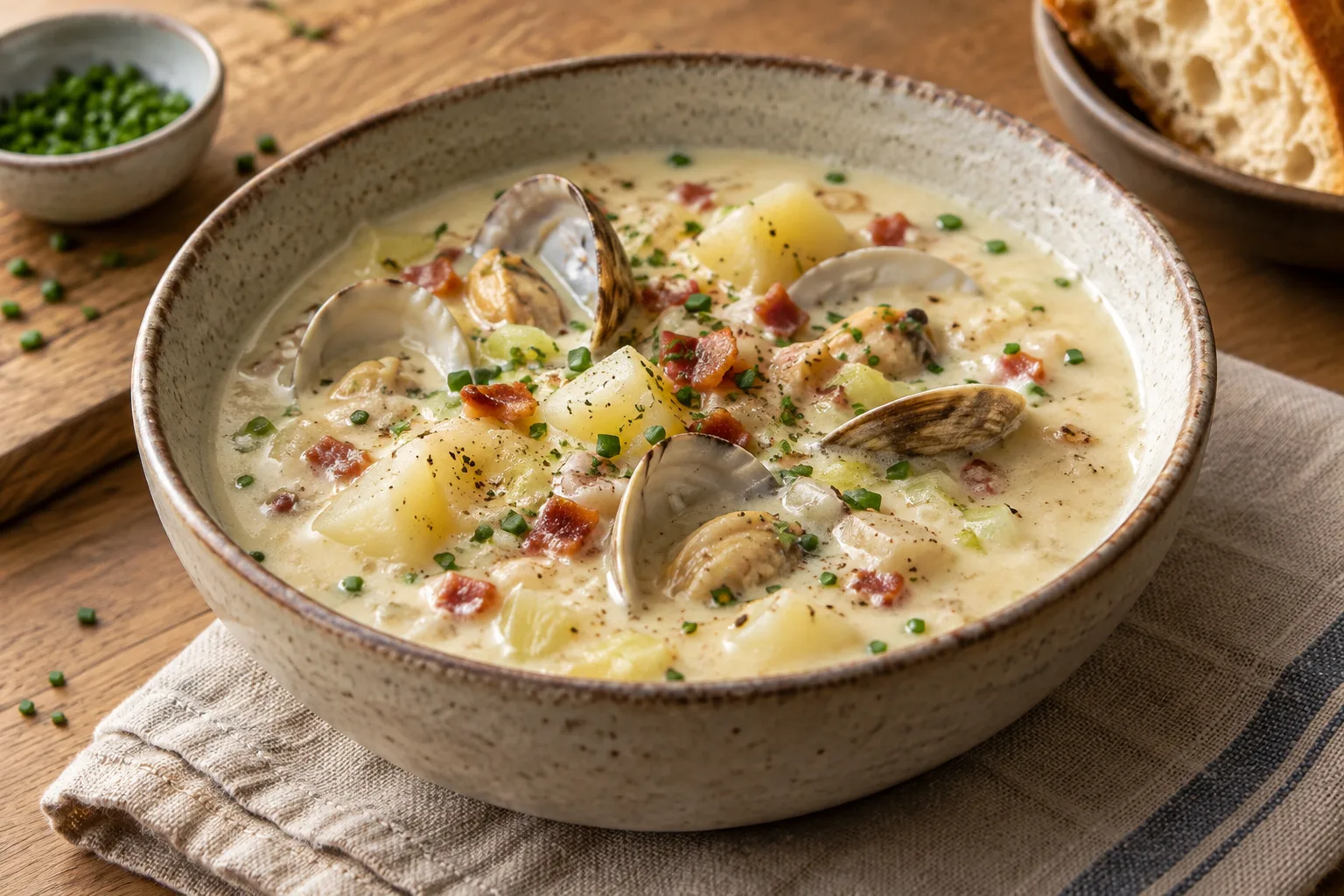 Clam chowder del New England