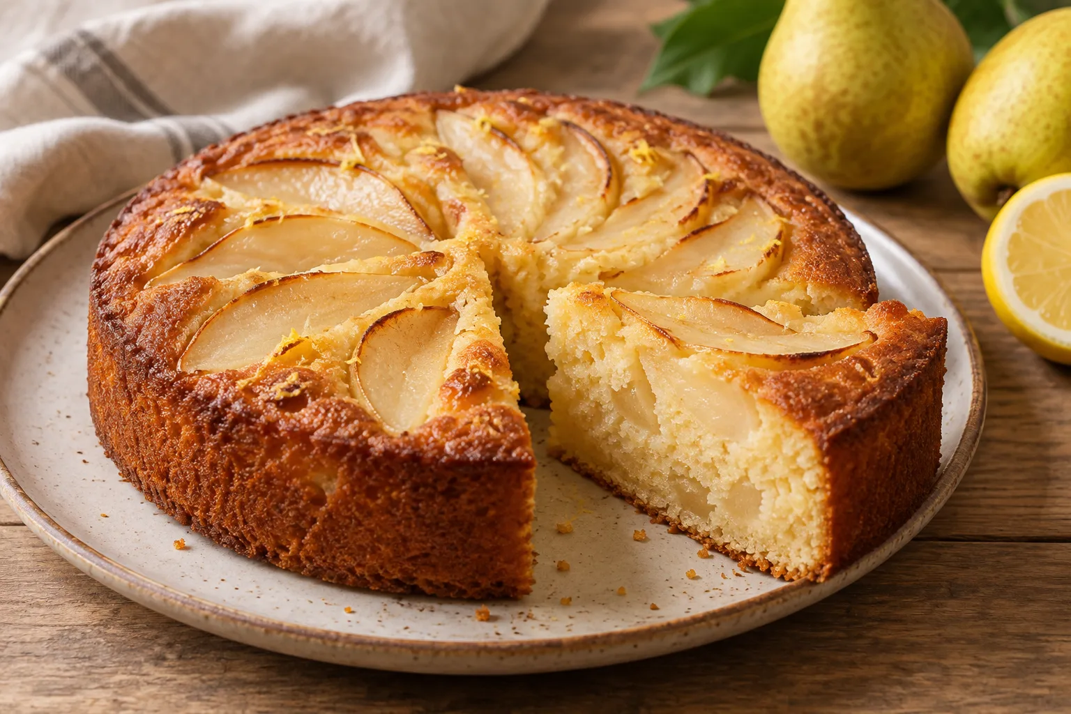 Torta di pere e limone