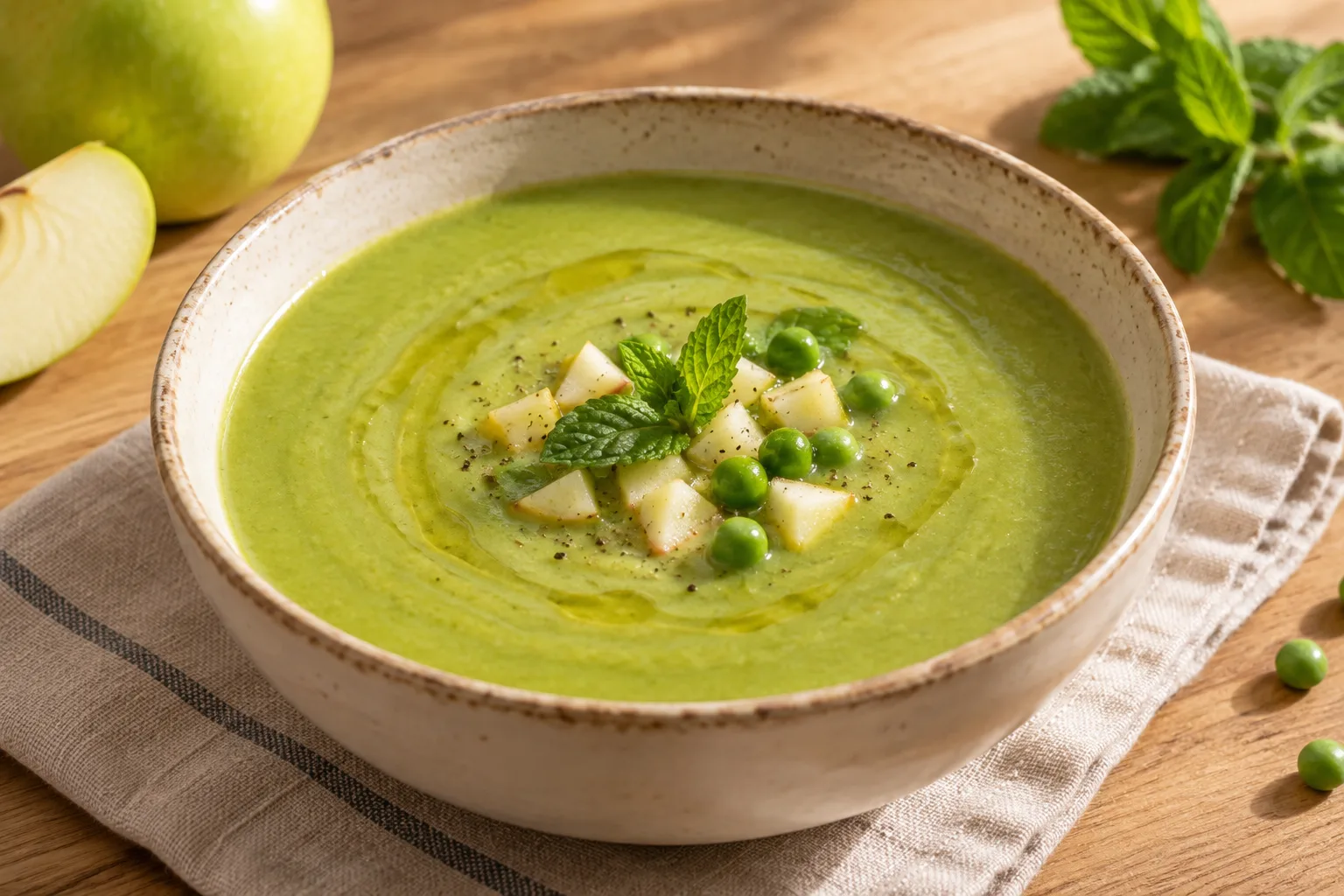 Smooth Pea and Apple Soup