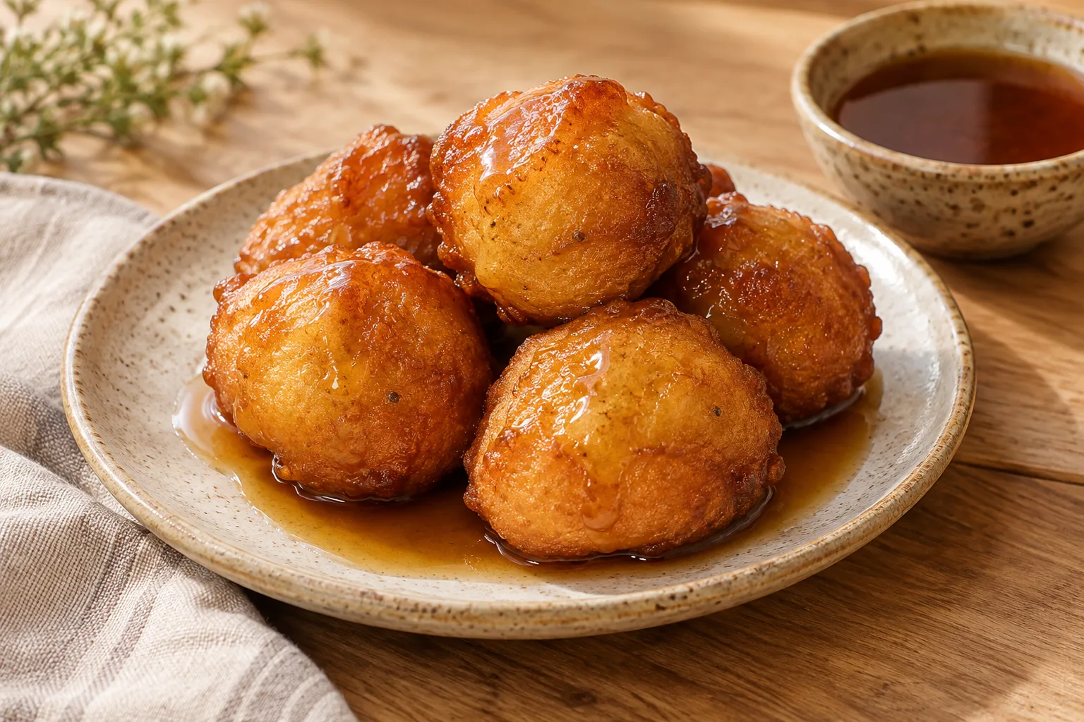 Bolivian Buñuelos with Panela Syrup