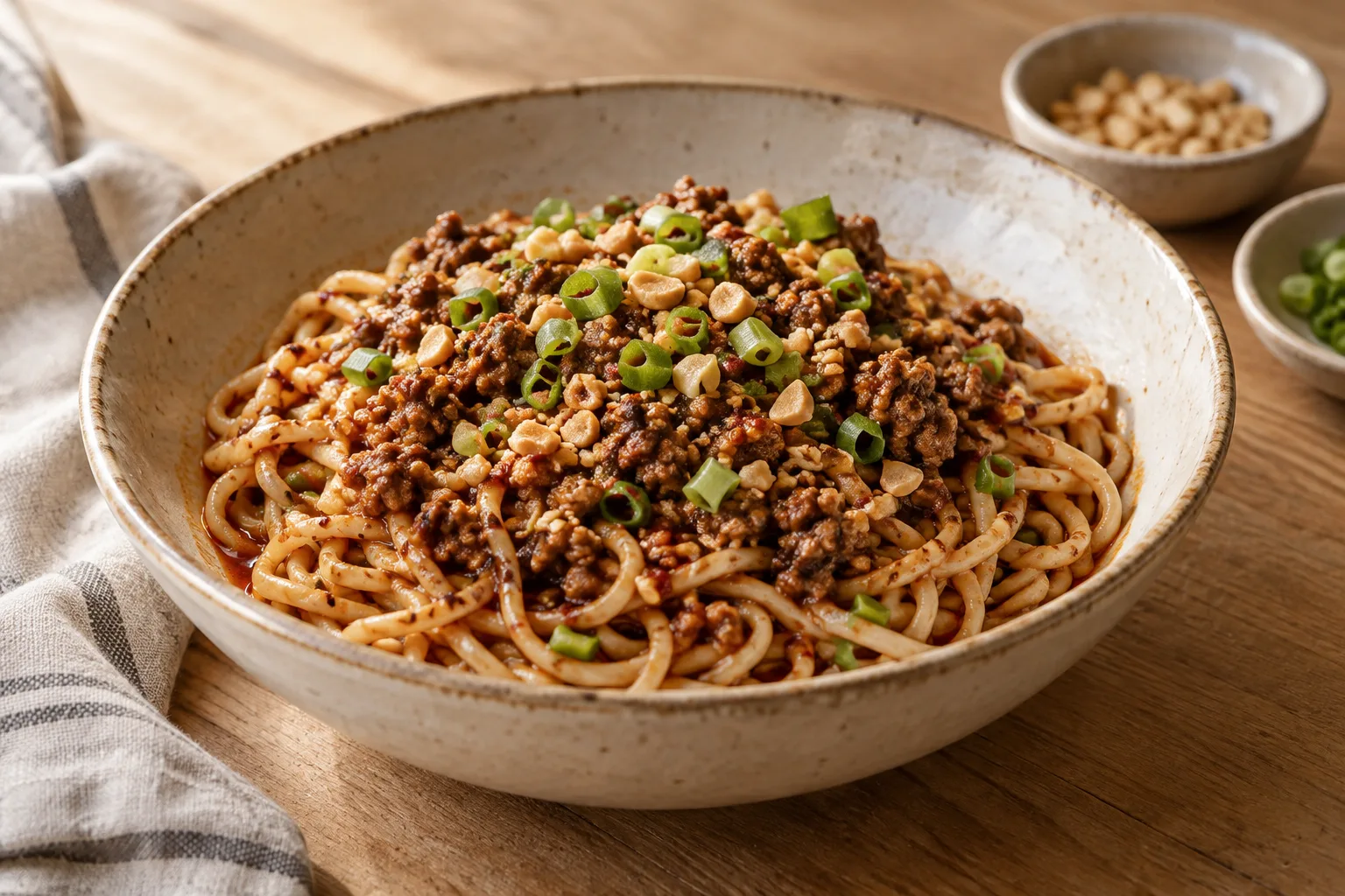 Noodles dan dan de Sichuan