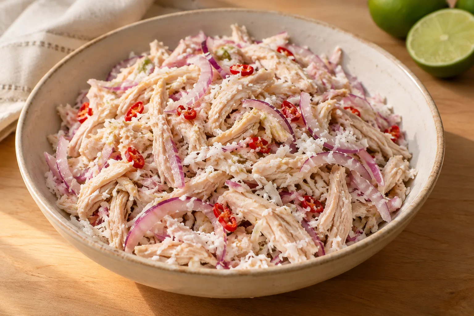 Kelaguen de pollo chamorro