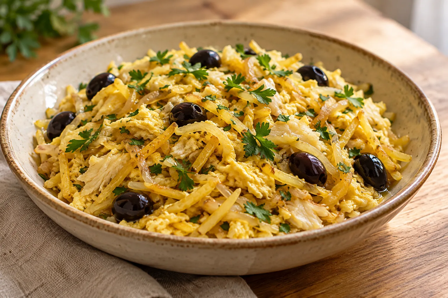 Bacalhau à Brás (Portuguese Cod with Potatoes and Eggs)