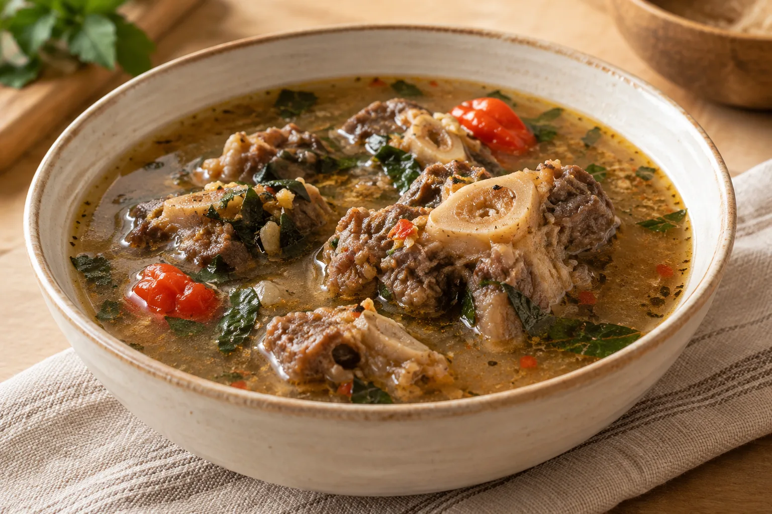 Nigerian Pepper Soup with Beef Oxtail