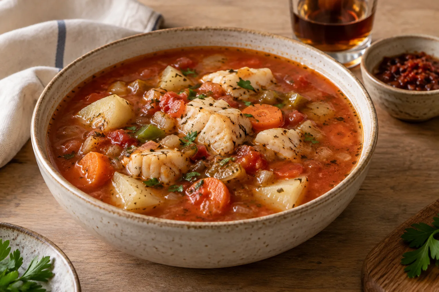 Sopa de pescado de Bermudas (Bermuda Fish Chowder)