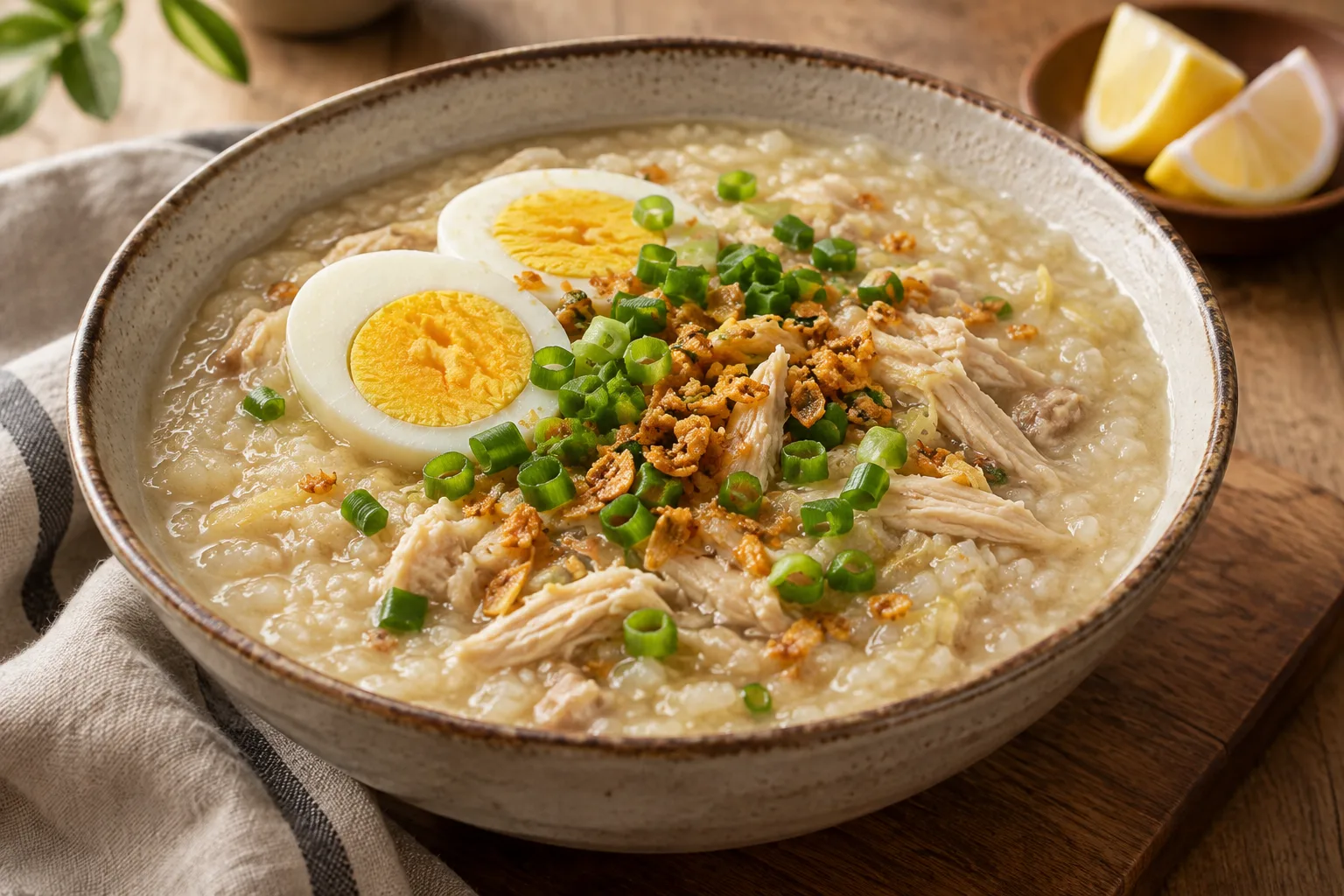 Arroz caldo filippino di pollo