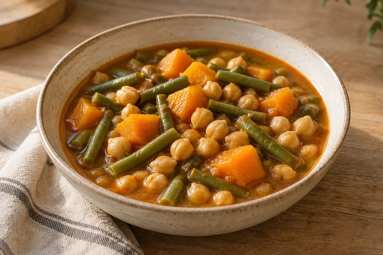 Chickpea and Vegetable Stew with Pumpkin