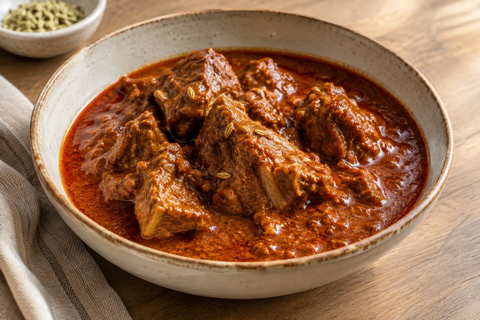 Rogan josh del Kashmir con agnello