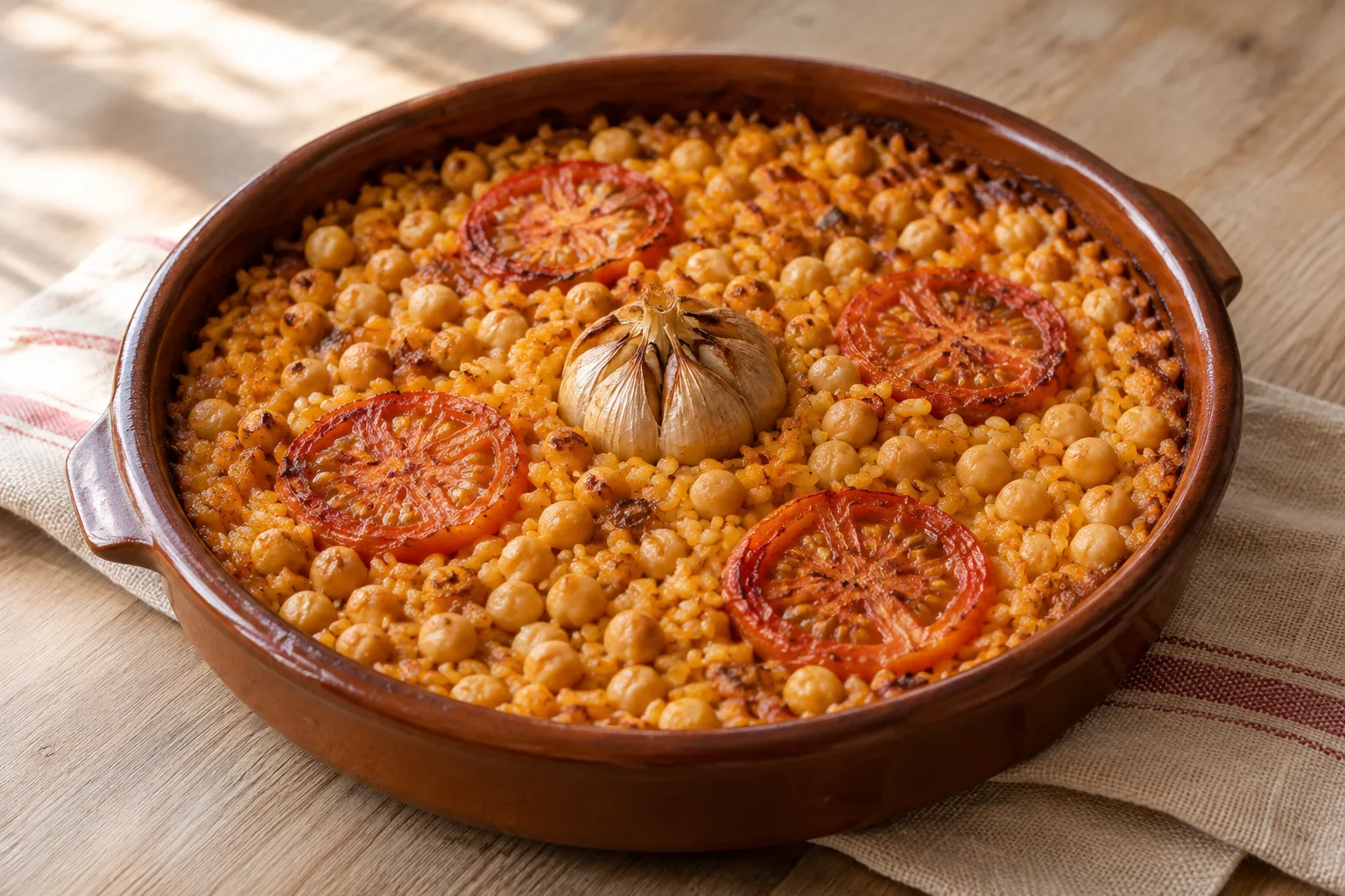 Dry Chickpea Rice with Homemade Stock