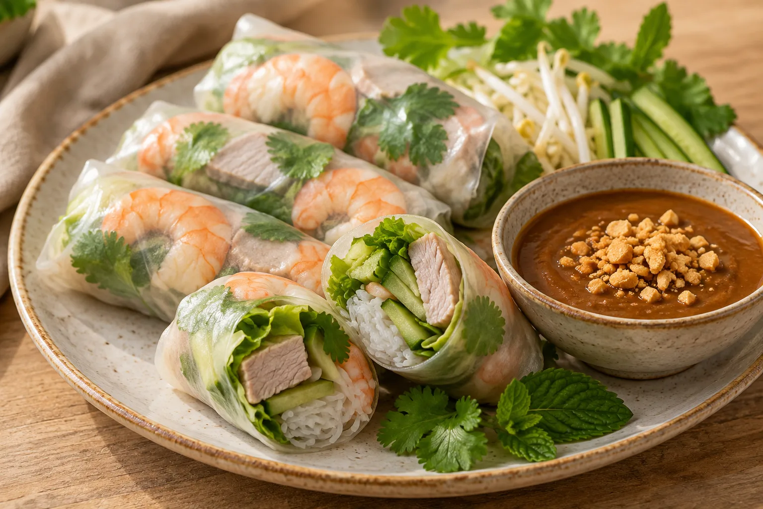 Rollitos vietnamitas frescos (Gỏi cuốn)