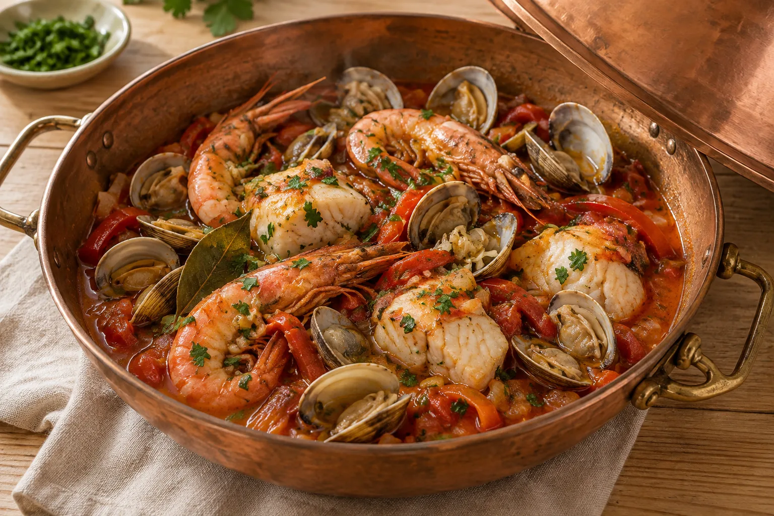 Cataplana mit Meeresfrüchten