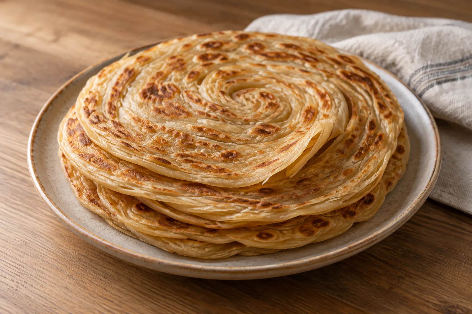 Layered Kenyan Chapati