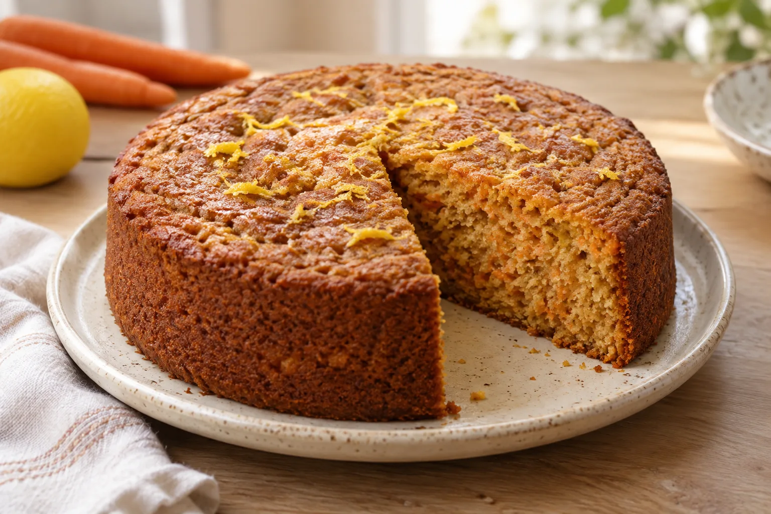 Carrot and lemon cake