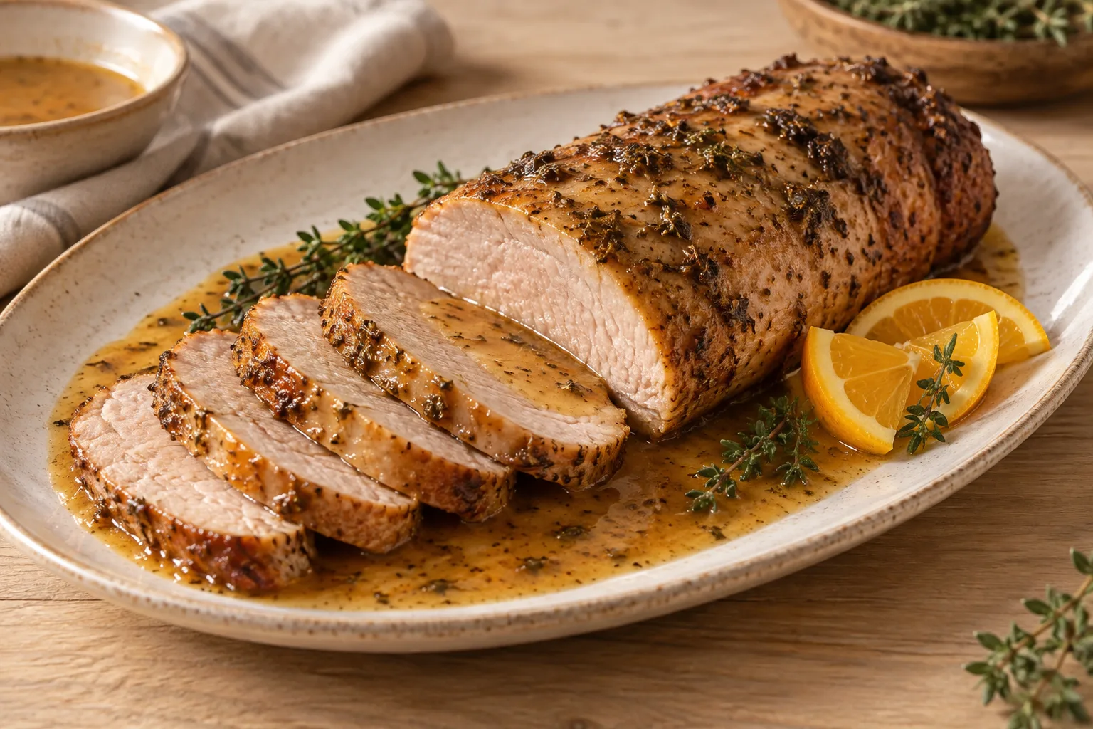 Oven-Roasted Pork Loin with Aromatic Herbs