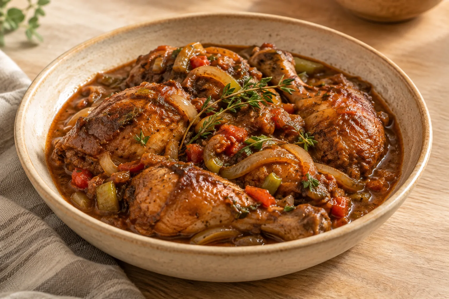 Pollo guisado trinitense (Stew Chicken)