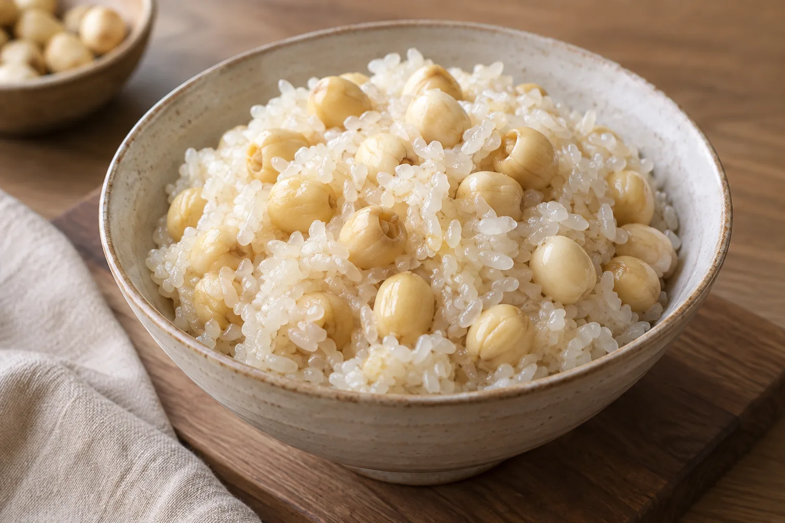 Vietnamese Xôi with Lotus Seeds