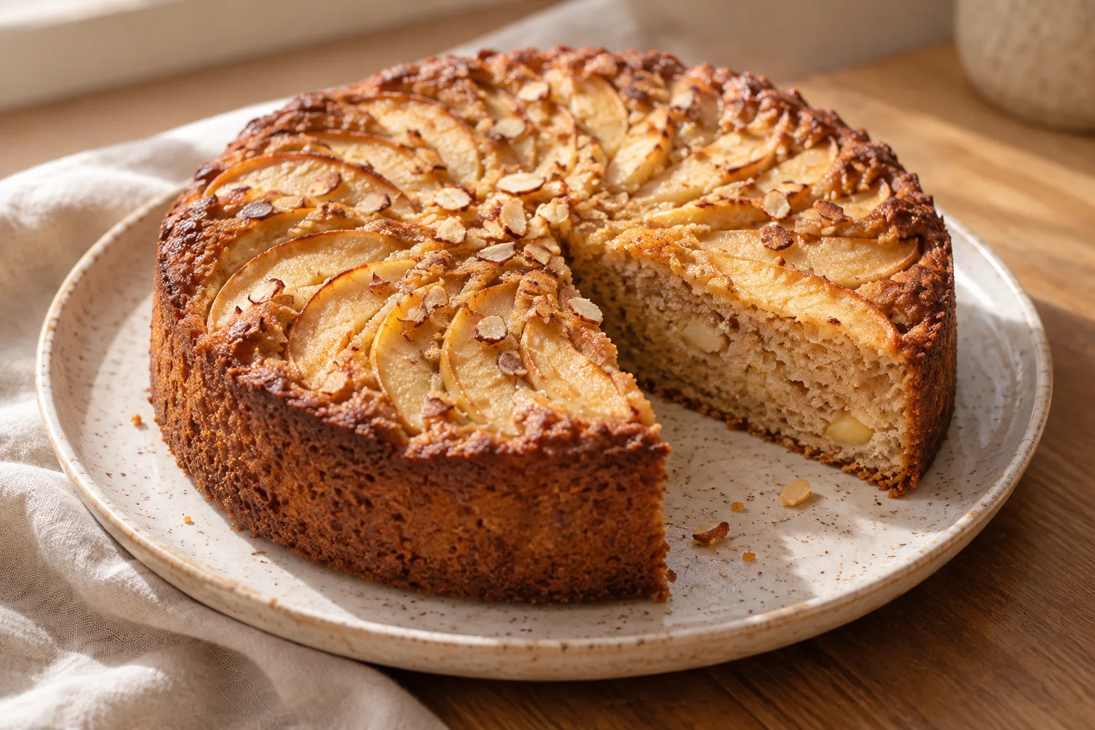 Torta di mele e mandorle
