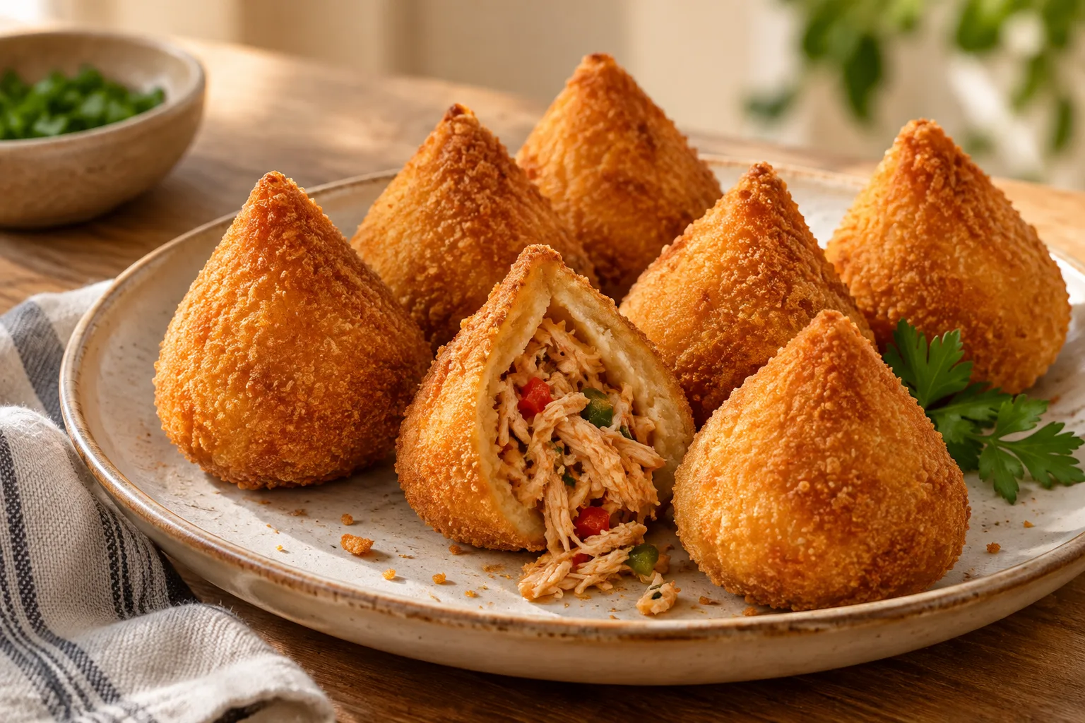 Coxinhas brasiliane di pollo