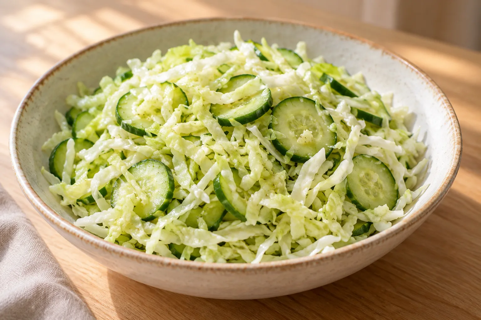 Insalata croccante di cavolo e cetriolo