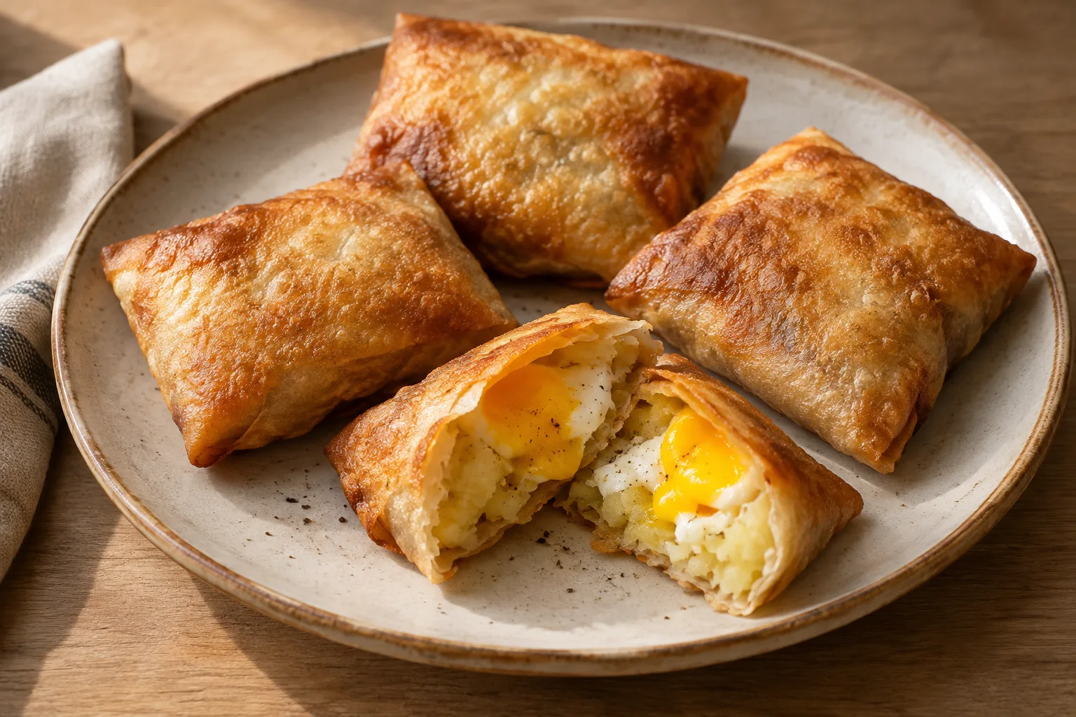 Brik tunisino con uovo e patate