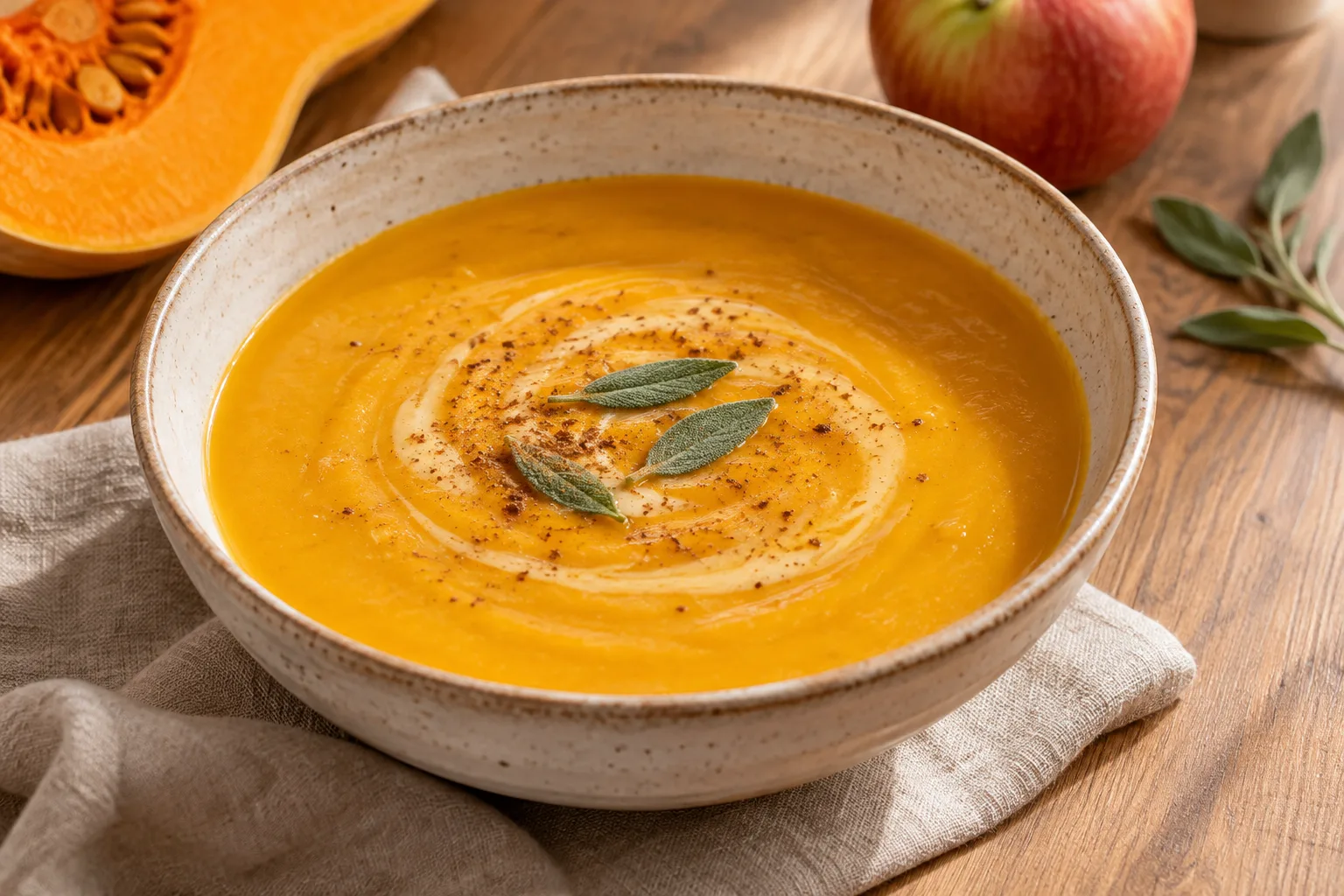 Vellutata di zucca e mela