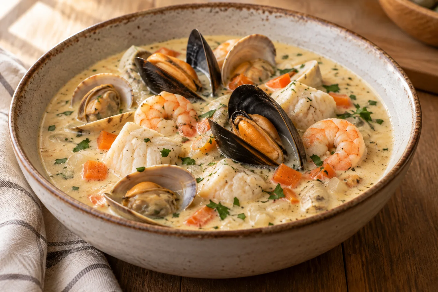 Chowder di frutti di mare neozelandese
