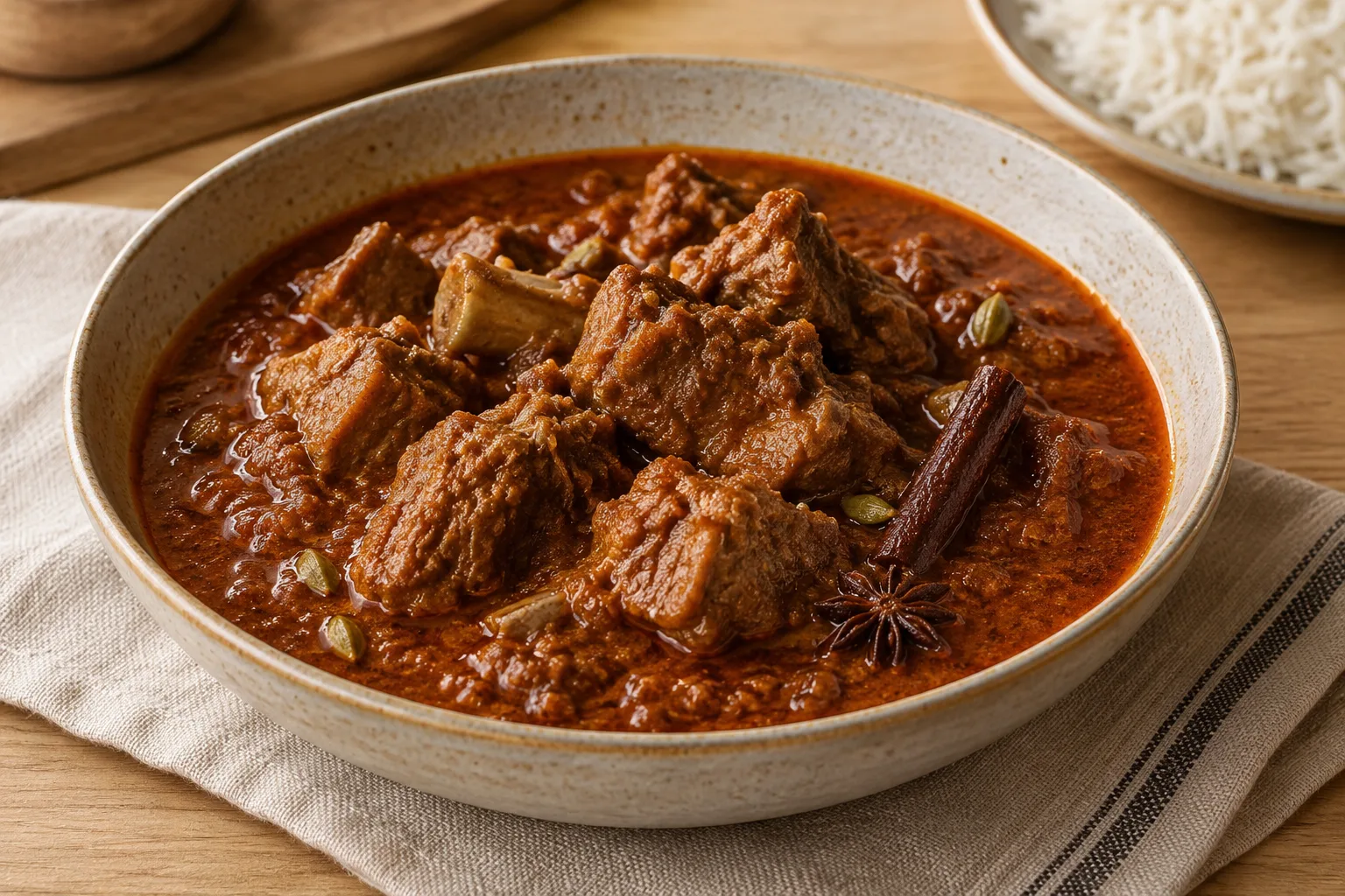 Rogan josh kashmiro di agnello (variante musulmana)