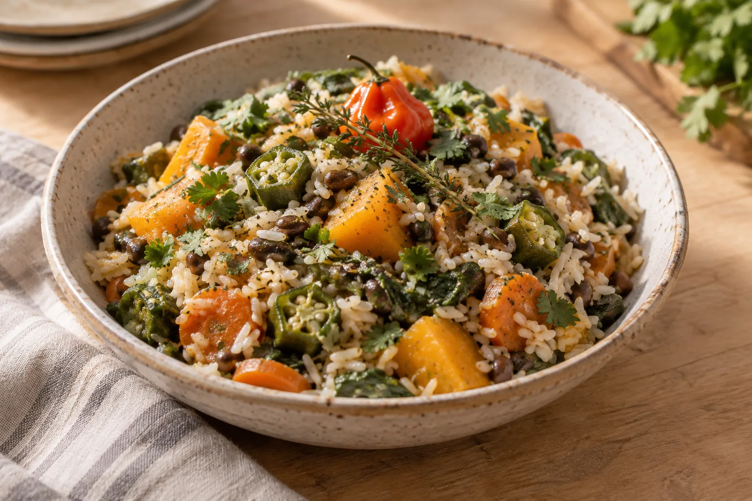Cook-up rice vegetariano guyanés