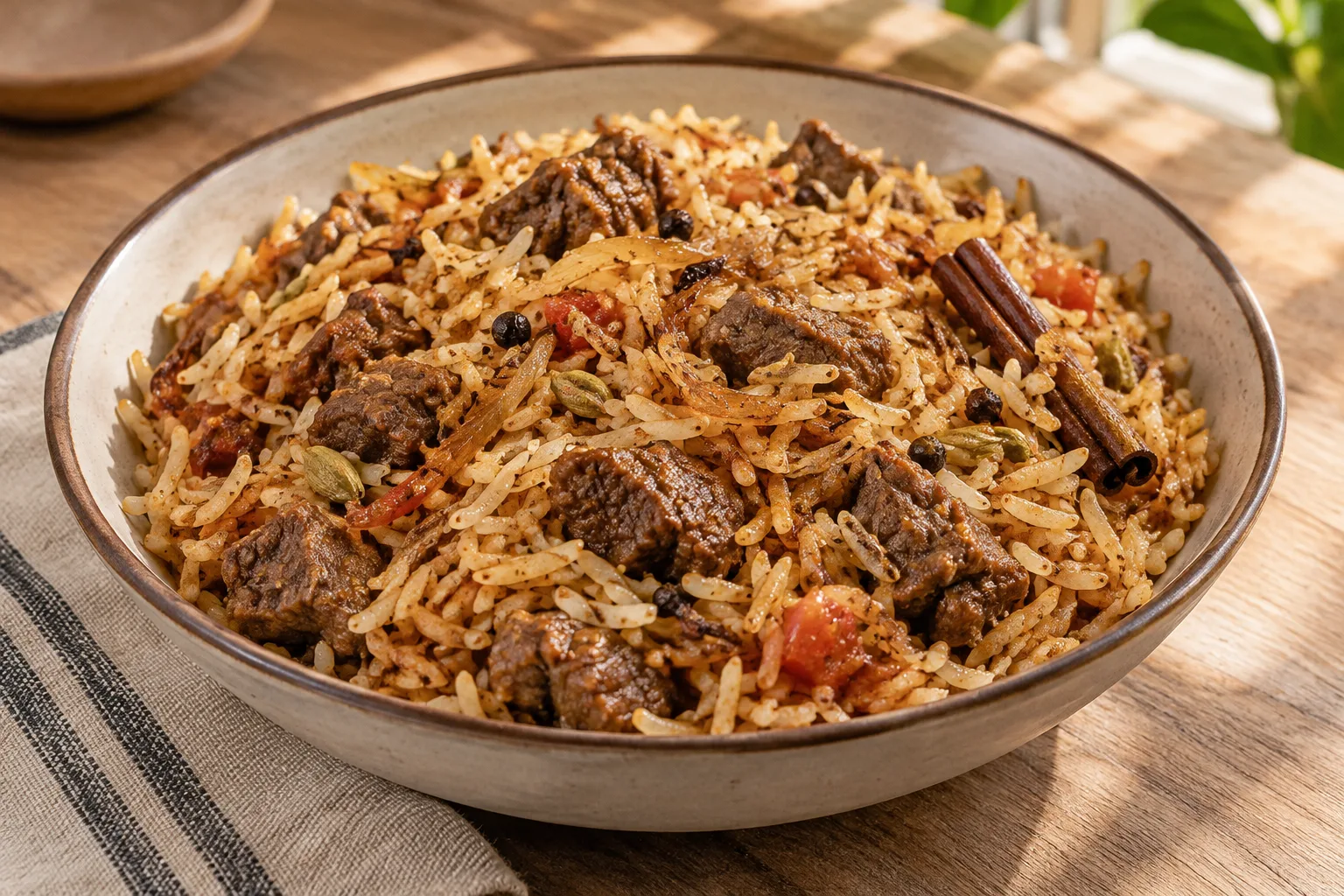 Kenyan beef pilau